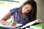 teen studying